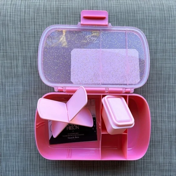 Paris Hilton Light Pink Version Bento Snack Box Lunchbox & Gift With Purchase - Picture 6 of 12